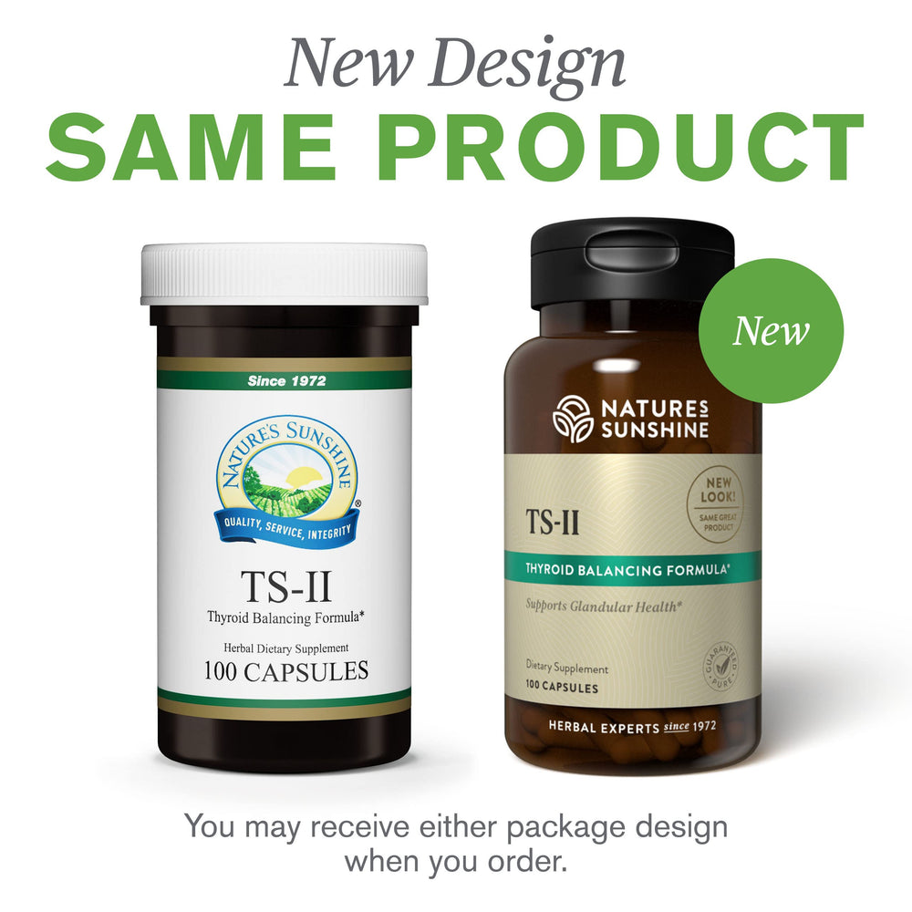 Nature's Sunshine TS II w/Hops showing balanced thyroid health