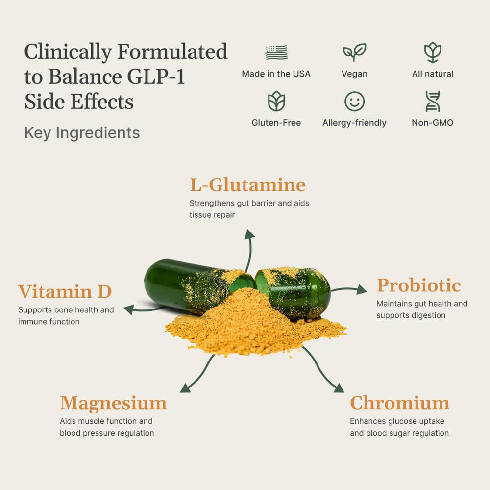 balanced8 digestive health graphic illustration conveys enhanced gut balance and nutrient absorption