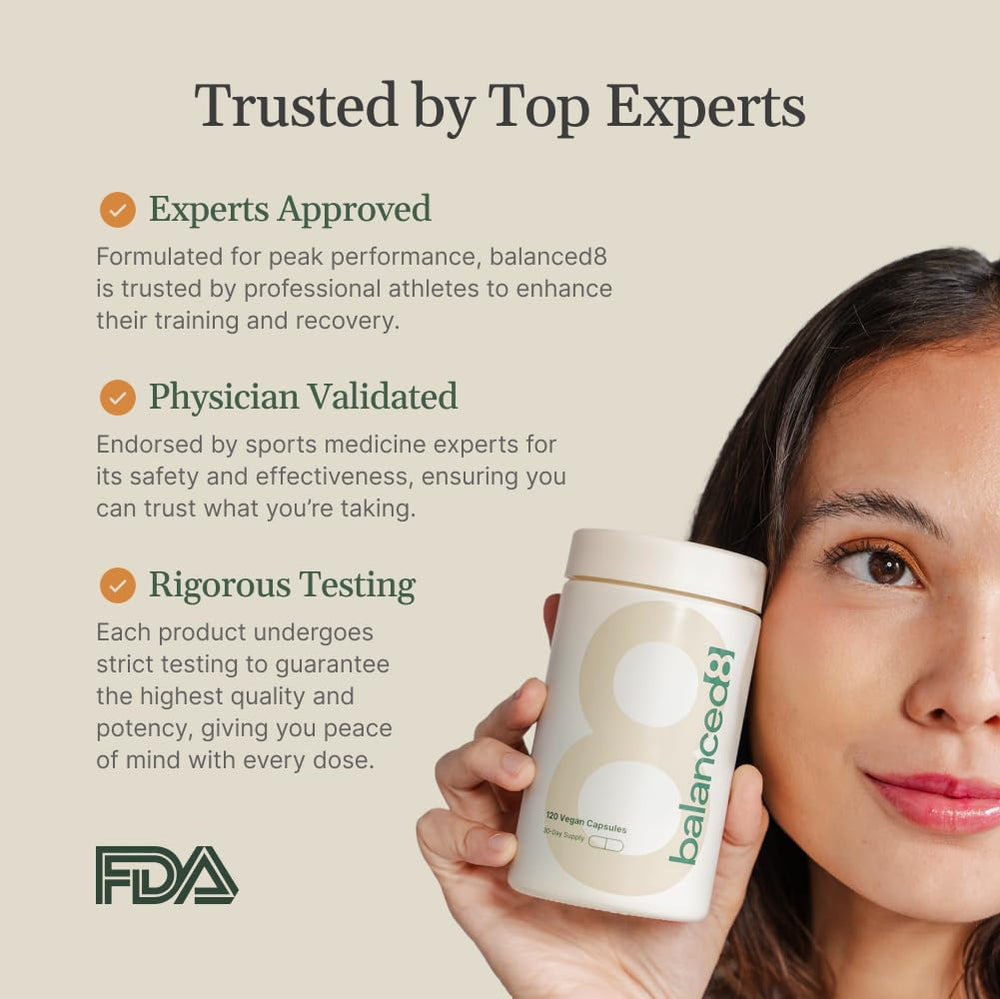 balanced8 retail packaging display demonstrates easy on shelf appeal and clear product benefits