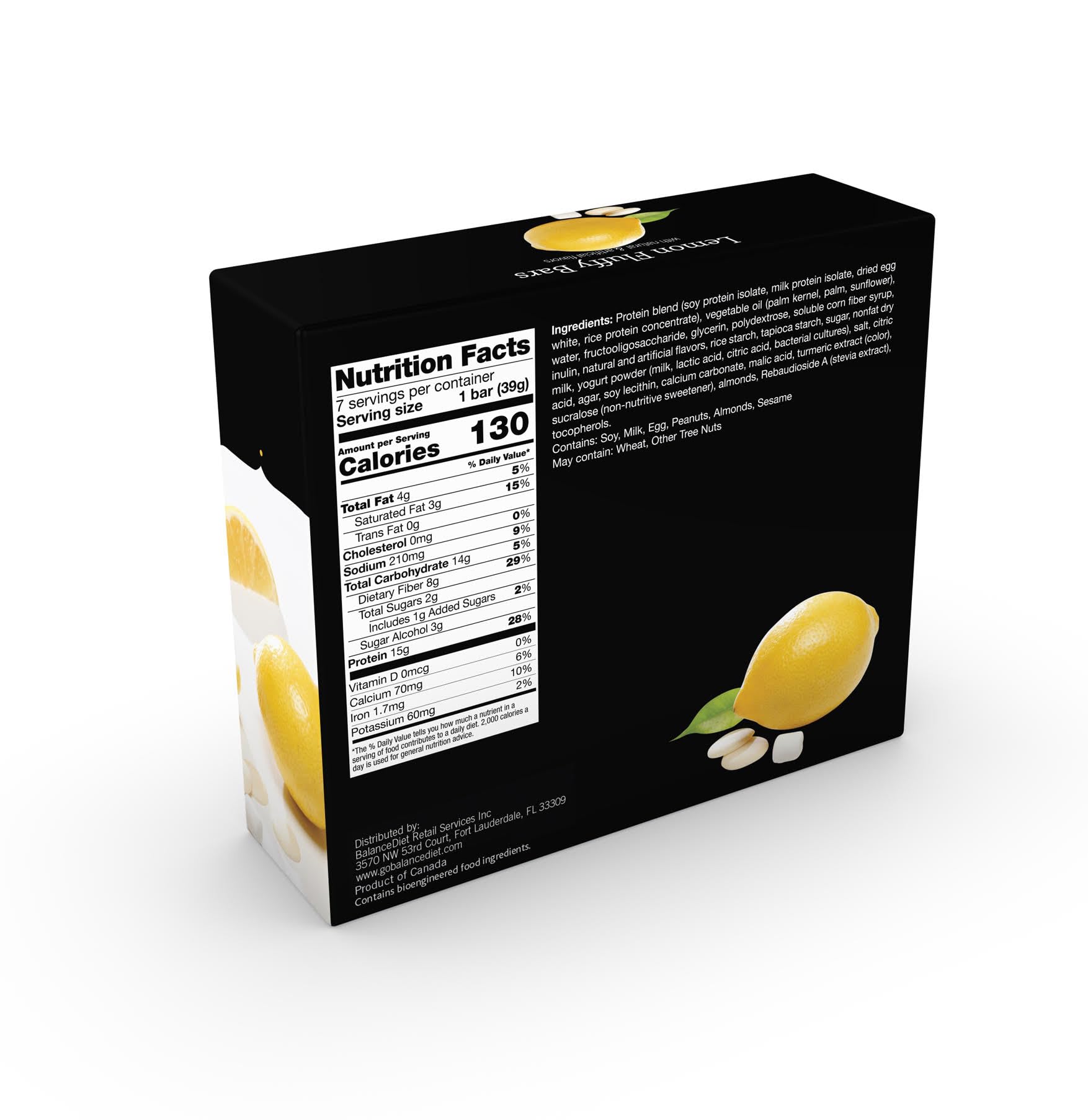 BalanceDiet Lemon Fluffy bar unwrap reveals easy, ready-to-eat protein snack.