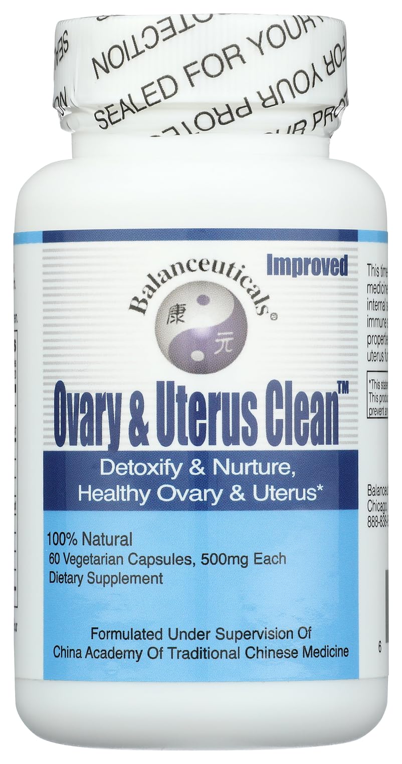 Bottle label for Balanceuticals Ovary & Uterus Clean 60-count