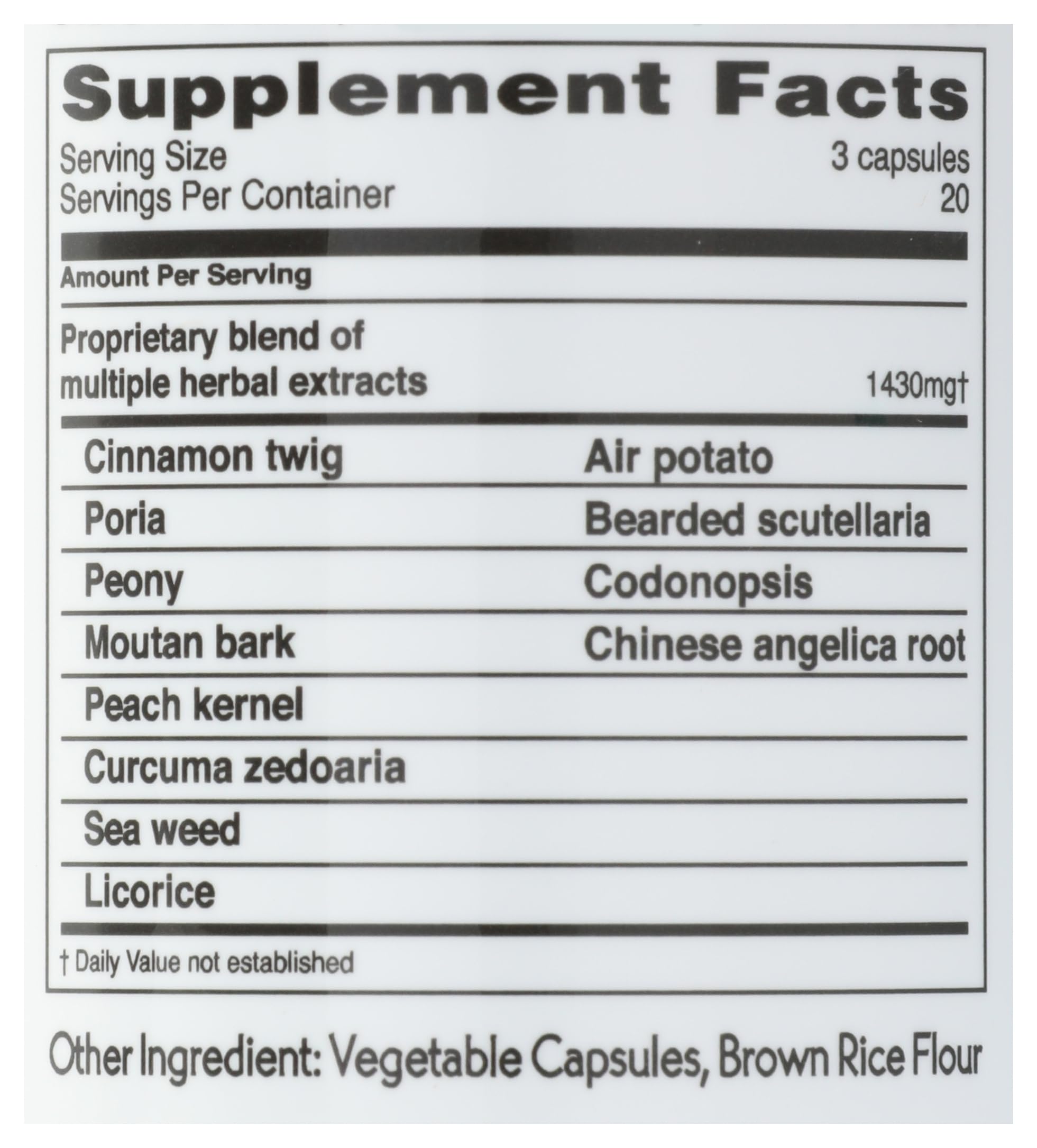 Gluten-free 60-capsule bottle of Balanceuticals Ovary & Uterus Clean