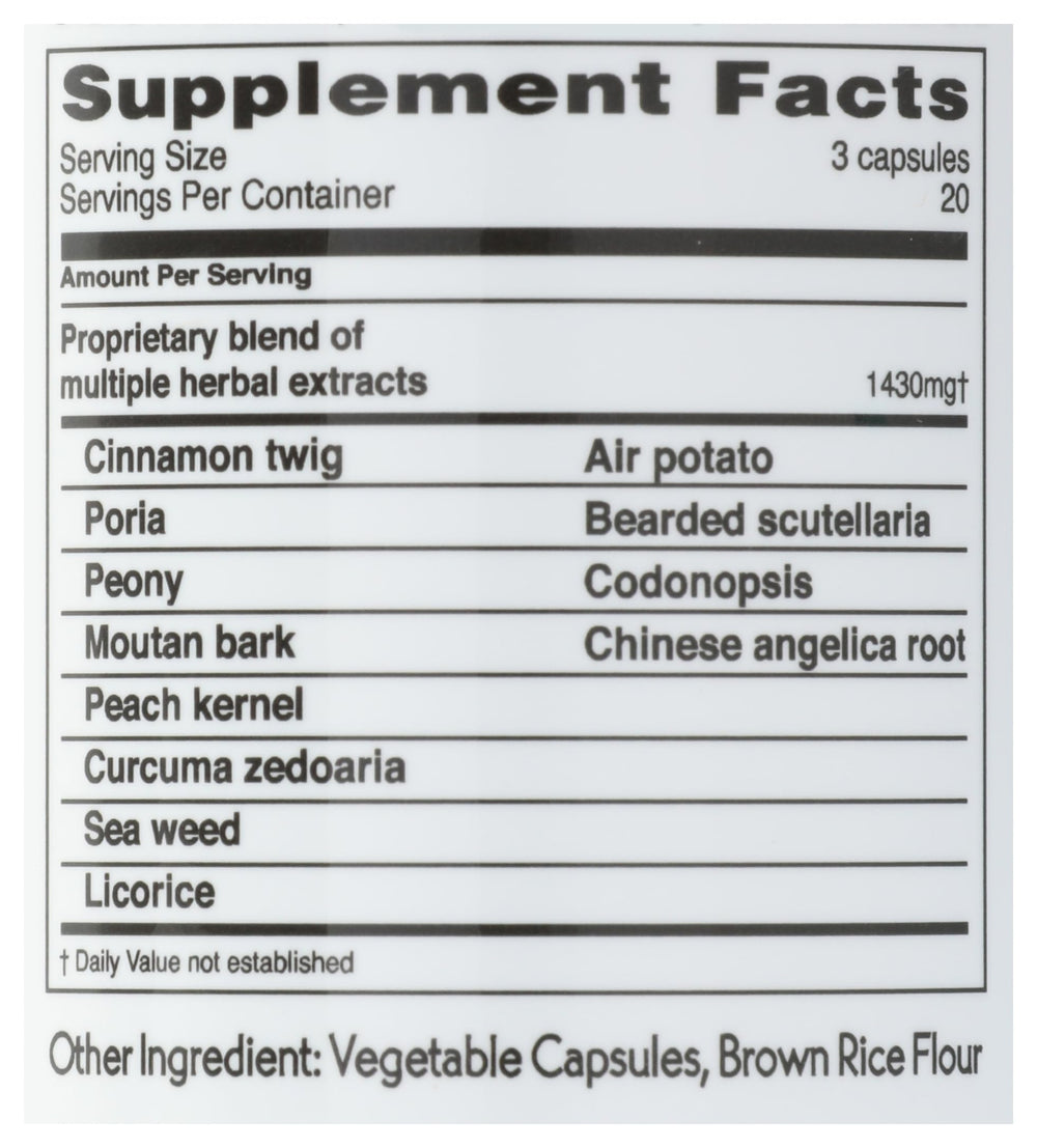 Gluten-free 60-capsule bottle of Balanceuticals Ovary & Uterus Clean