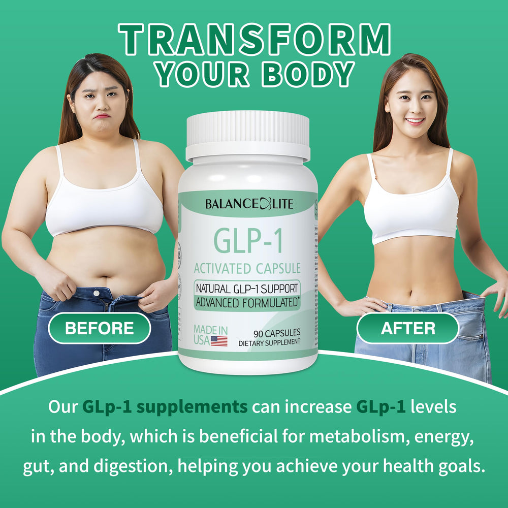 Balancexlite Plus GLP-1 capsules in the bottle (90-count)