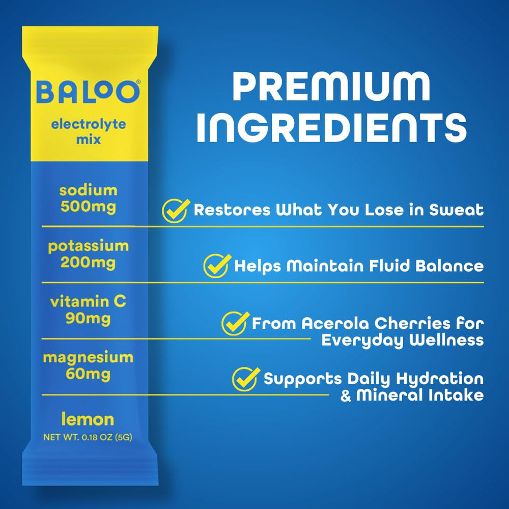 Grapefruit and Lemon sugar-free Baloo Electrolytes packets