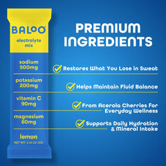 Grapefruit and Lemon sugar-free Baloo Electrolytes packets