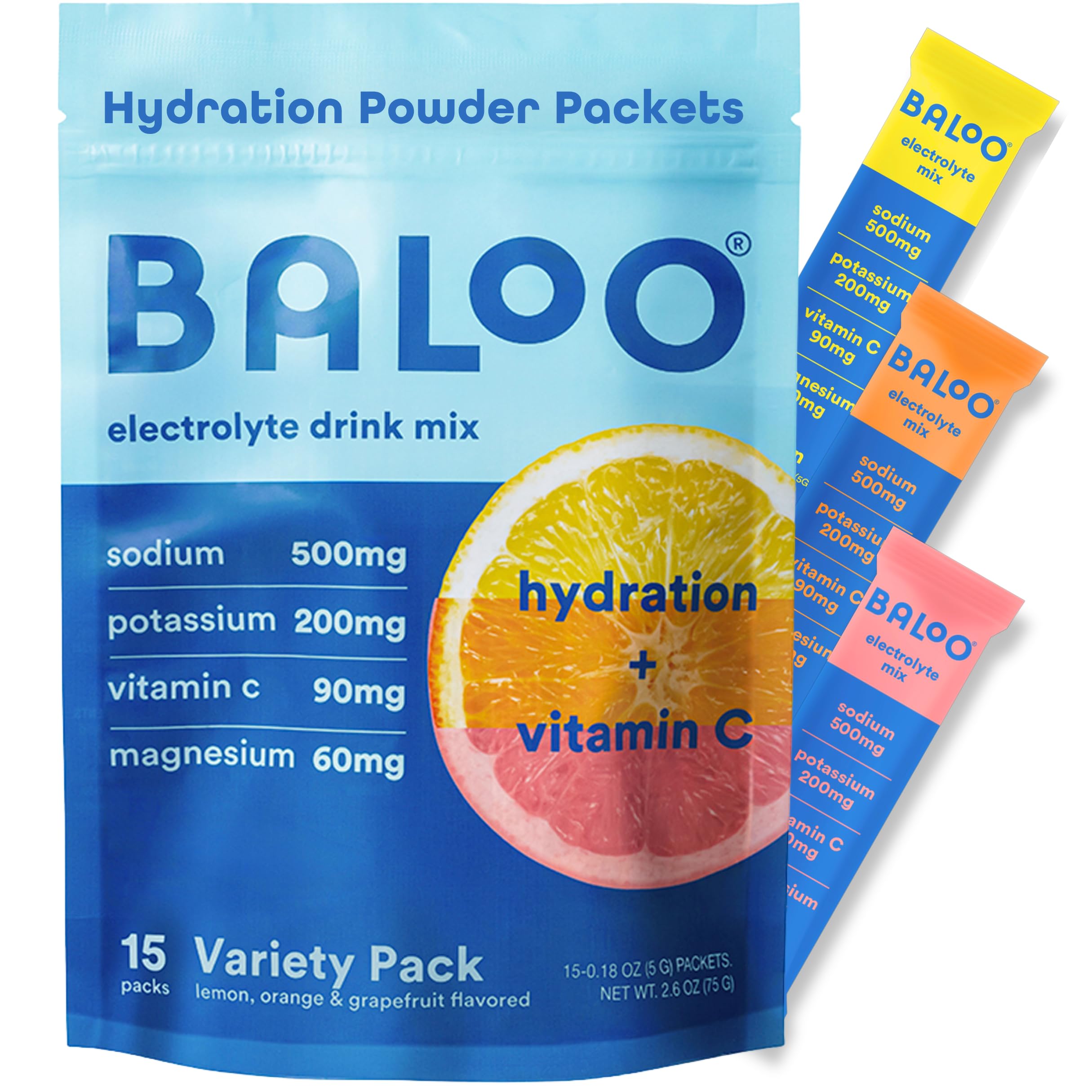 Baloo Clean Electrolytes Variety Pack 15 count box