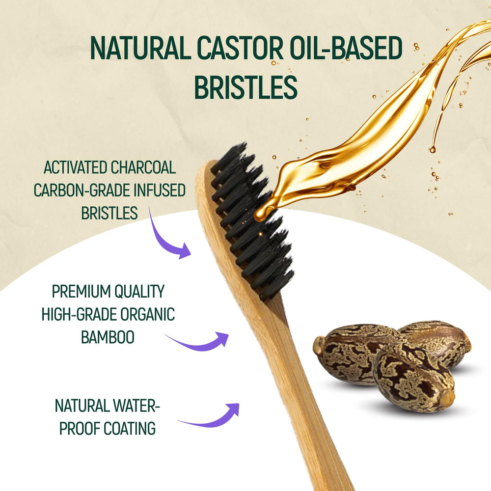 Activated charcoal-infused bristles for whitening