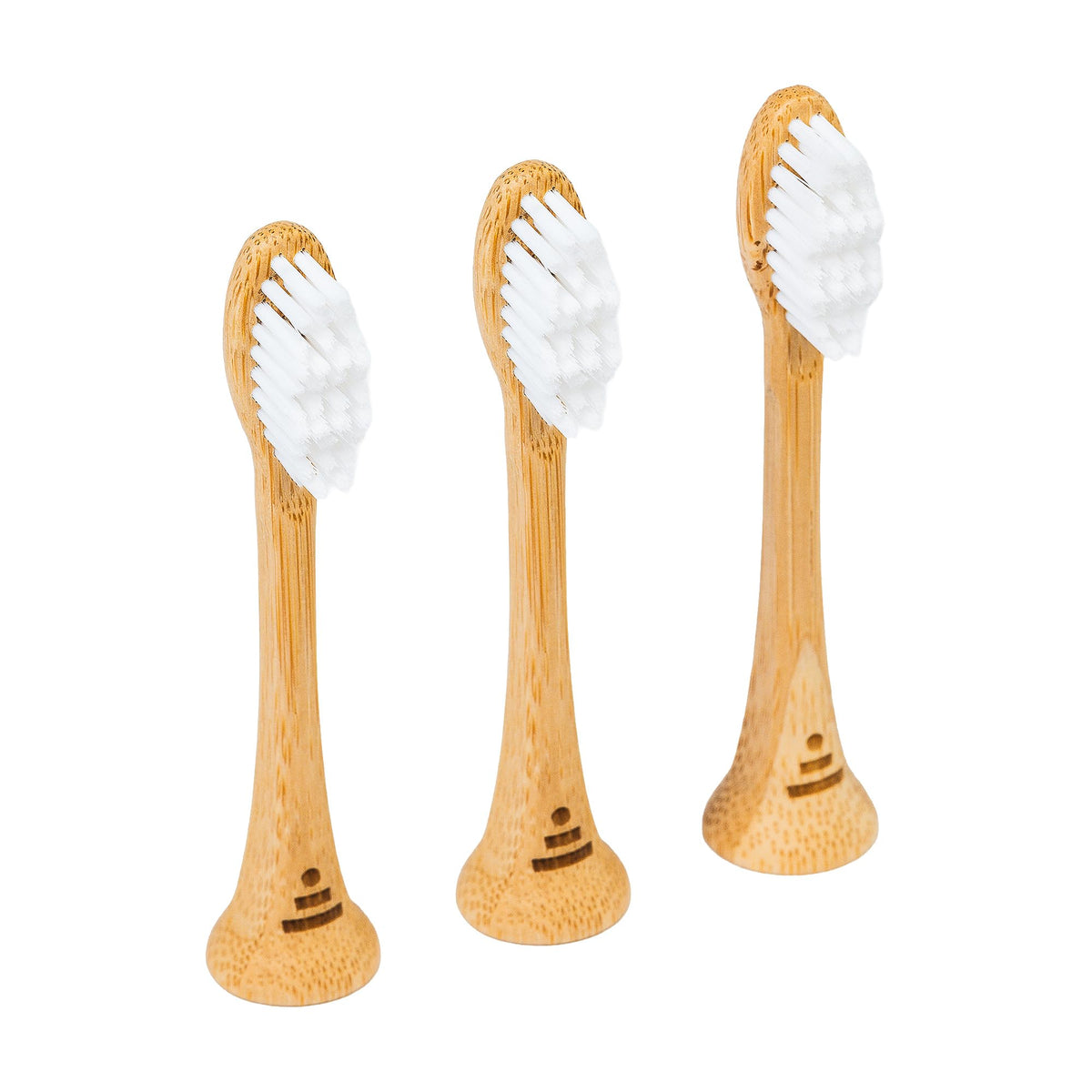 Bamboo sonic toothbrush replacement head with soft bristles