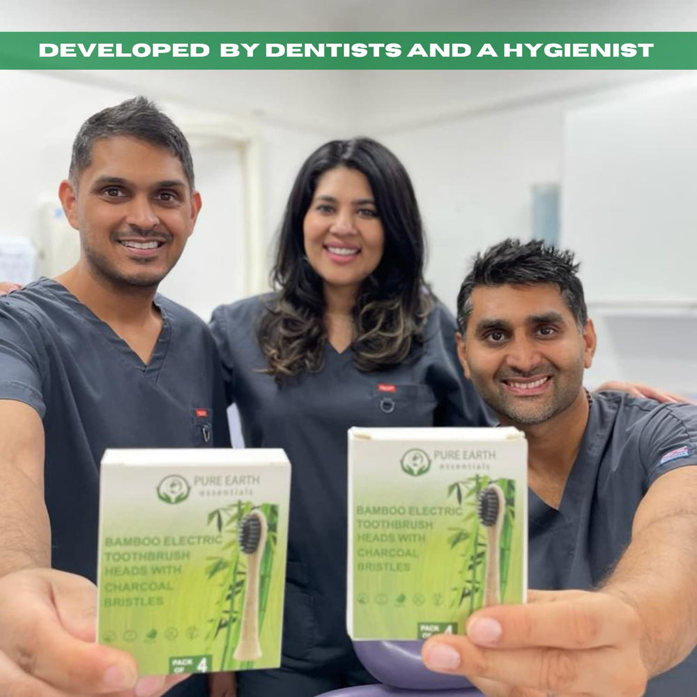 End-rounded, double-pointed bristle tips gentle on gums
