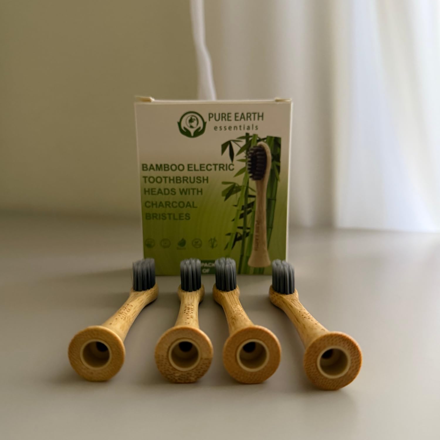 4-pack of bamboo toothbrush heads