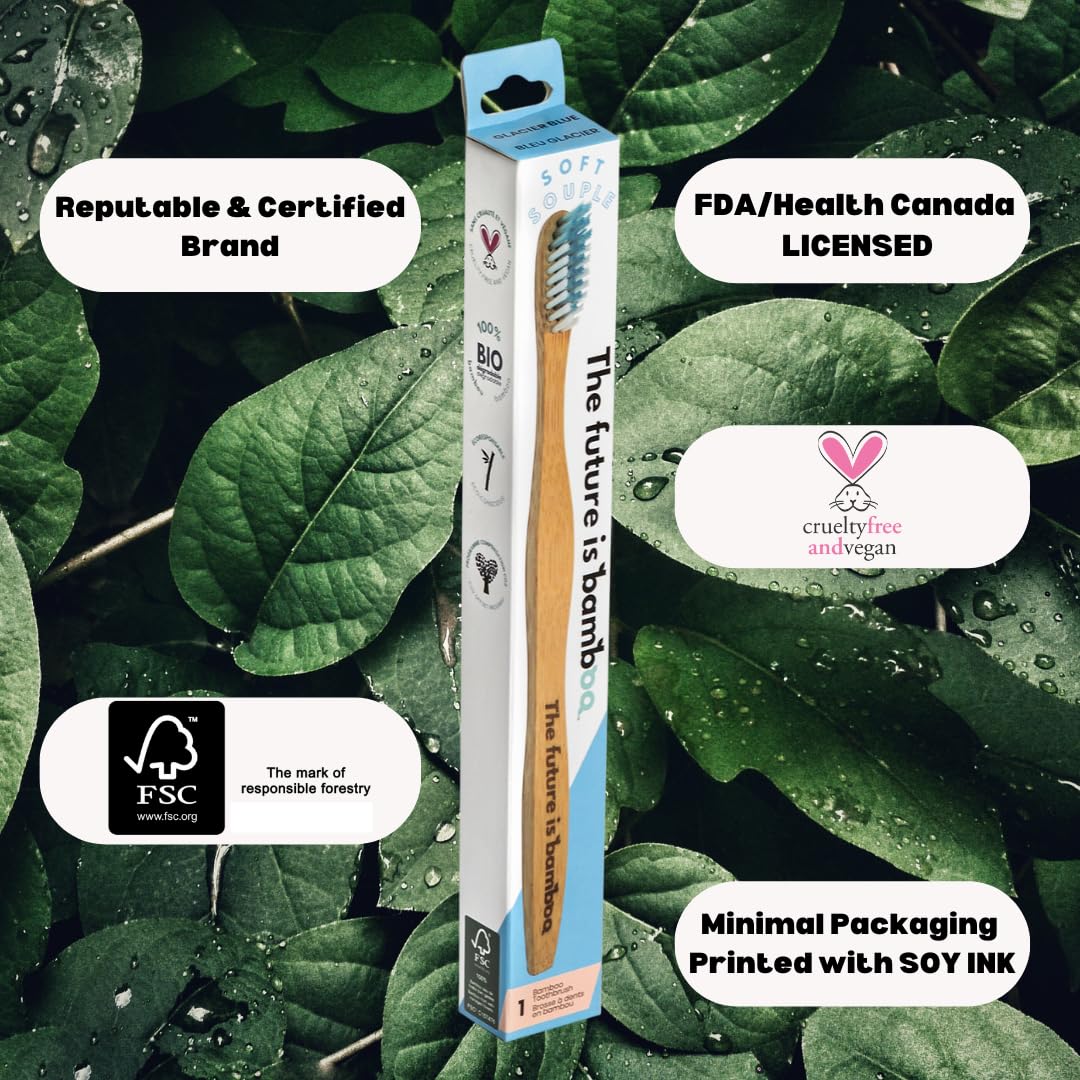 Bamboo toothbrush color variants