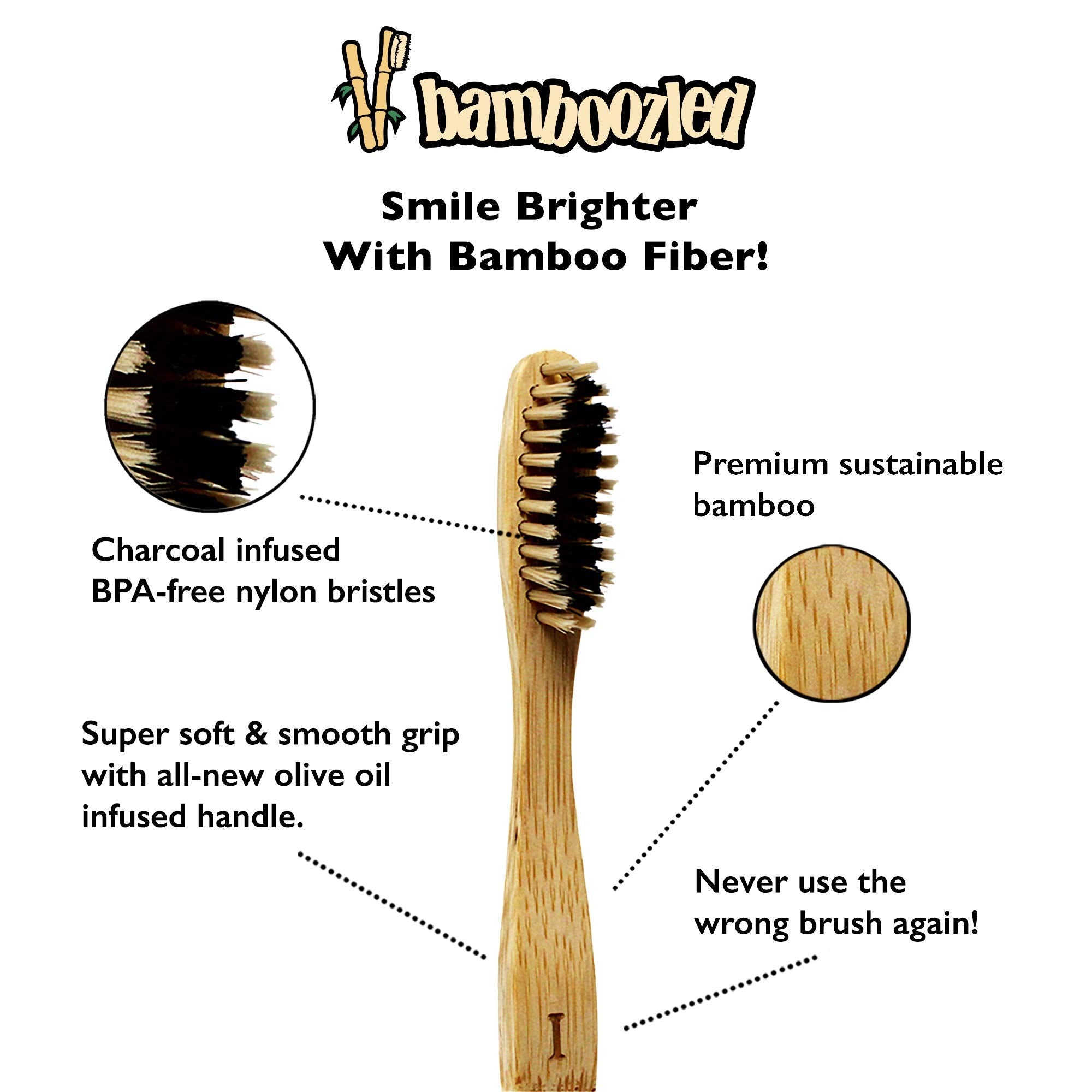 Pack of four Bamboozled toothbrushes