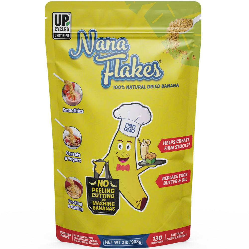 Banana powder dissolving in liquid