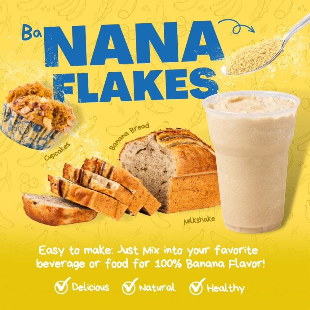 Banana powder ingredients and natural packaging