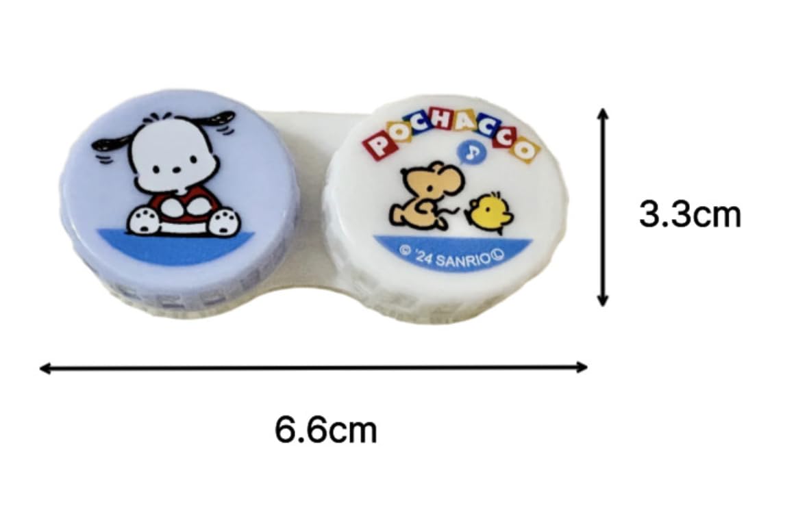 Officially licensed Bandal & Neoul Pochacco logo on lens case set