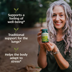 Tulsi (Holy Basil) label showing organic and non-GMO claims