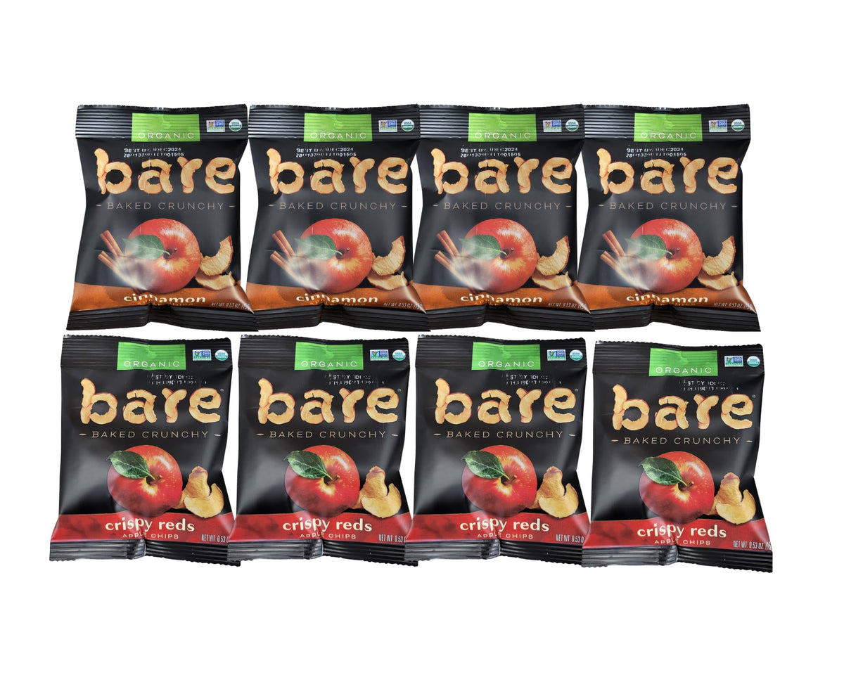 Assorted Bare Apple Crispy Reds bags from the variety pack