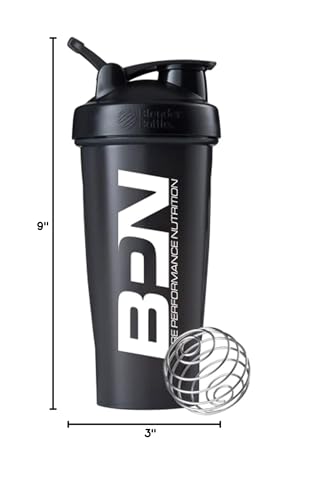Bare Performance Nutrition blender bottle with wire whisk close-up highlights smooth shake capability