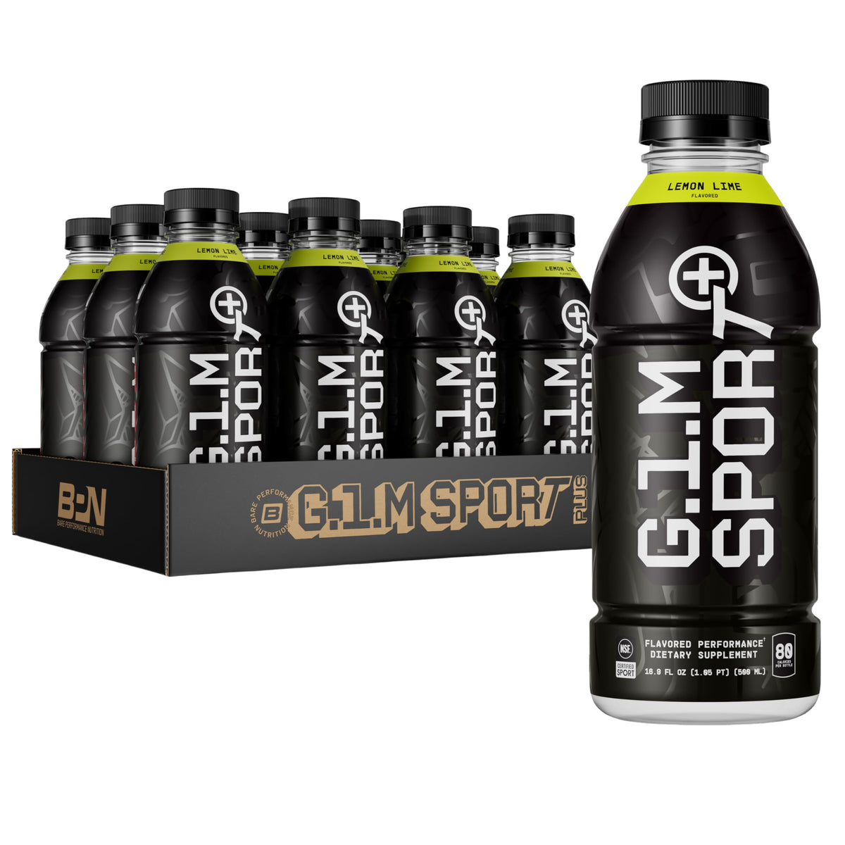 BARE Performance G1M Sport+ RTD bottle front view for endurance fuel on long runs.