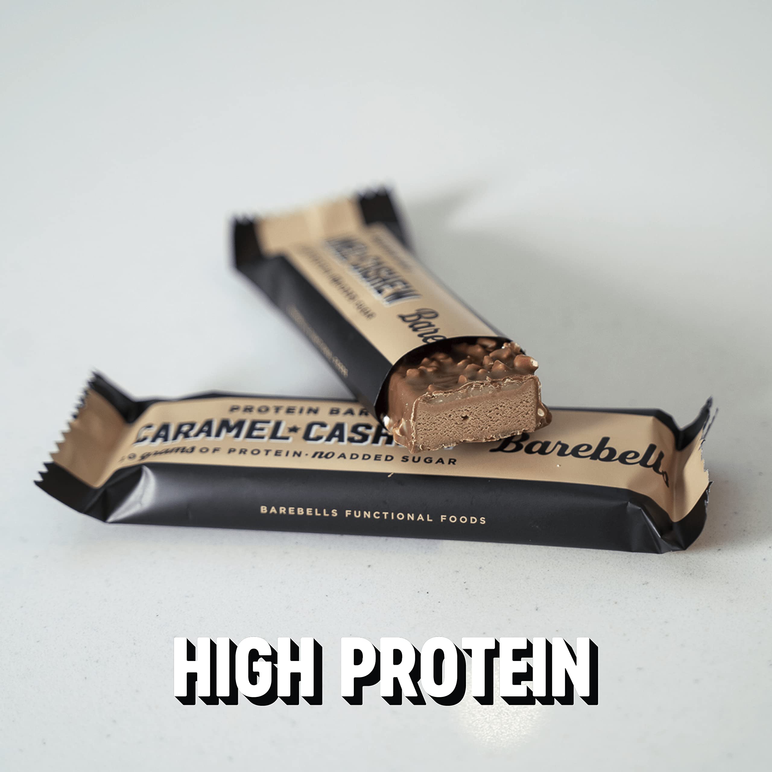 Barebells nutrition panel closeup emphasizing high protein content