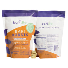 BariBurst sugar-free chews in sour green apple flavor for post-surgery snacking