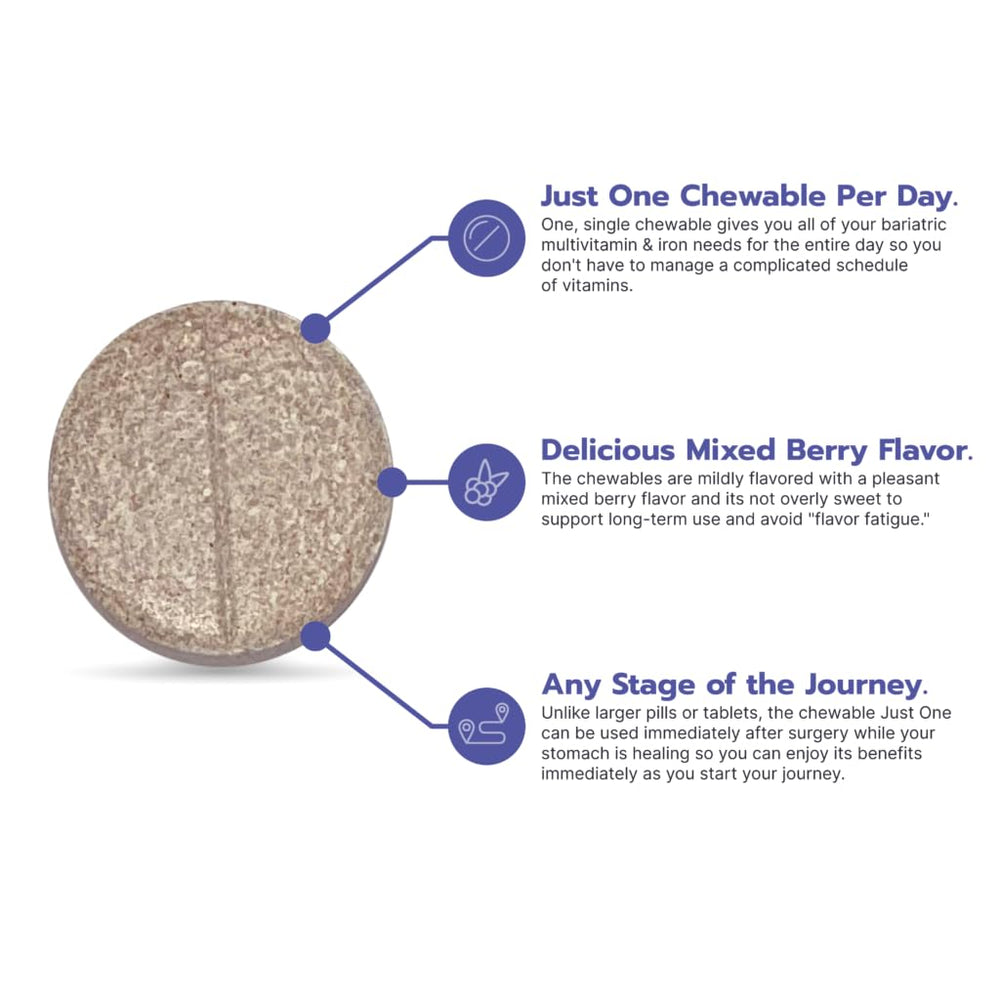 Ingredients list for Bari Life Just One Chewable 90ct