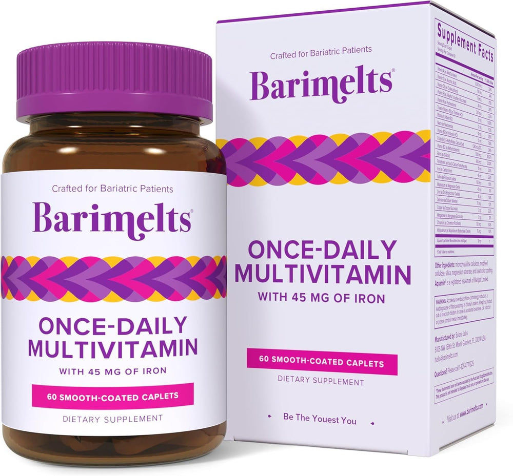 BariMelts bariatric multivitamin bottle with 60 caplets