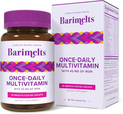 BariMelts bariatric multivitamin bottle with 60 caplets