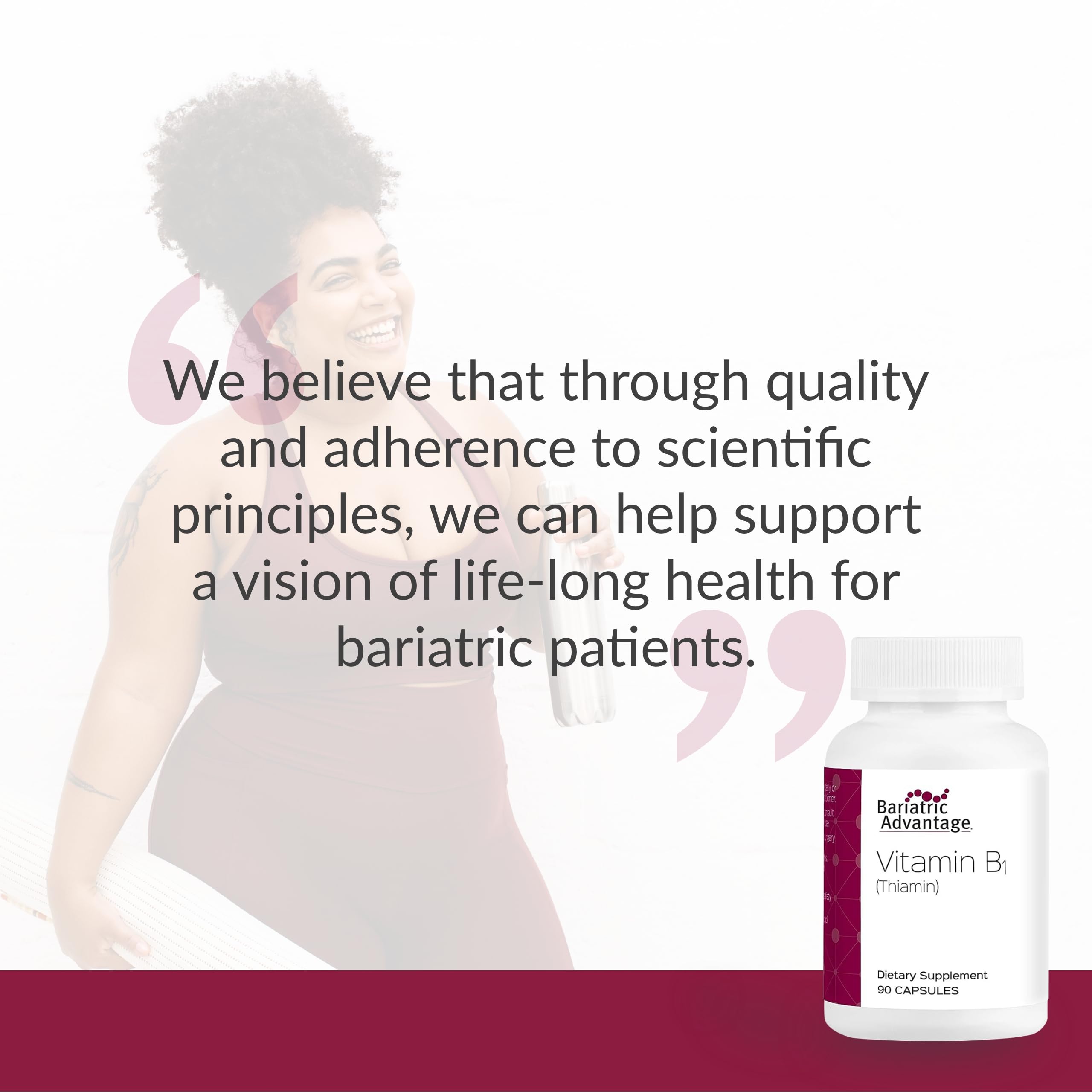 90-count bottle packaging for Bariatric Advantage Vitamin B1 Thiamin