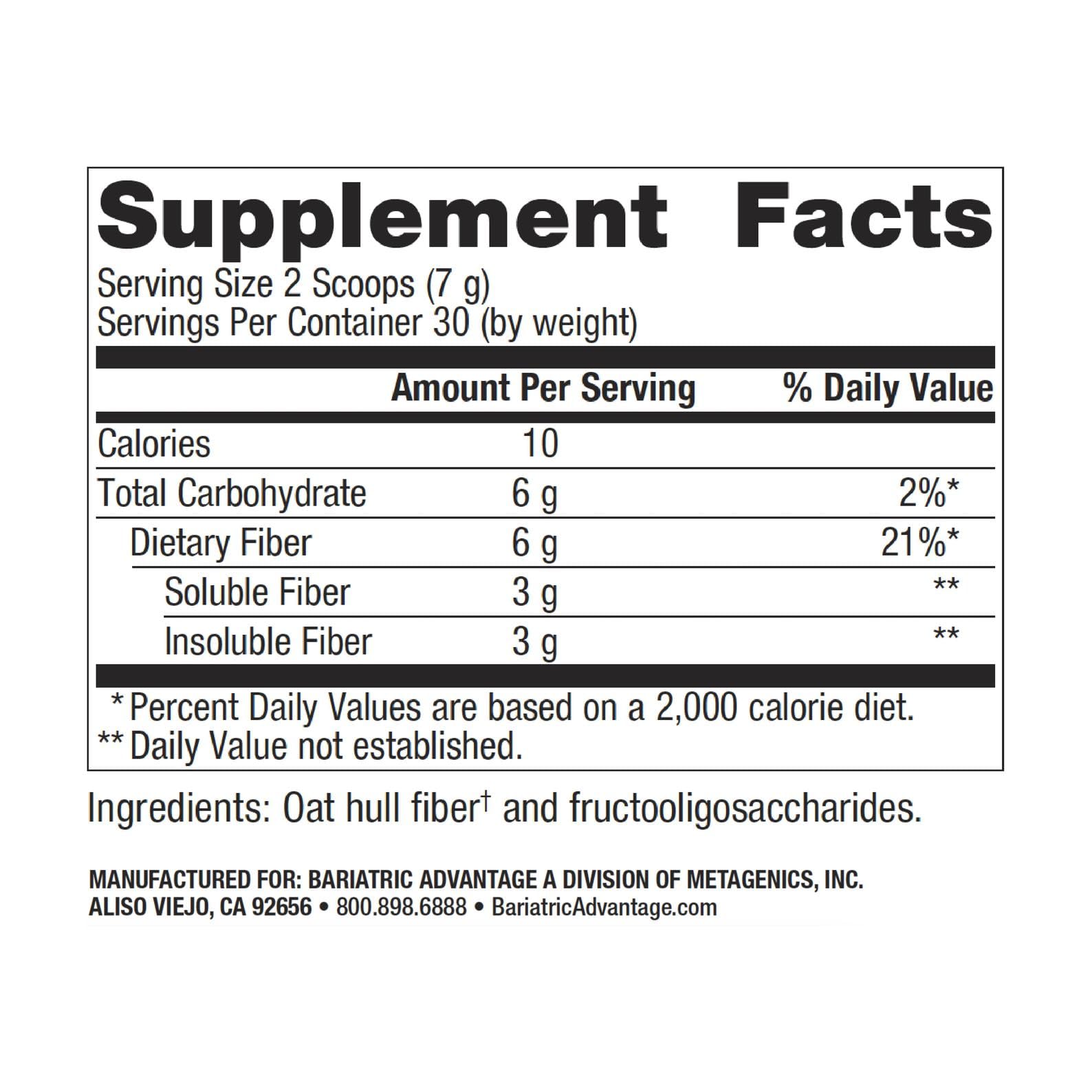 Advanced Fiber mixed into juice or smoothie