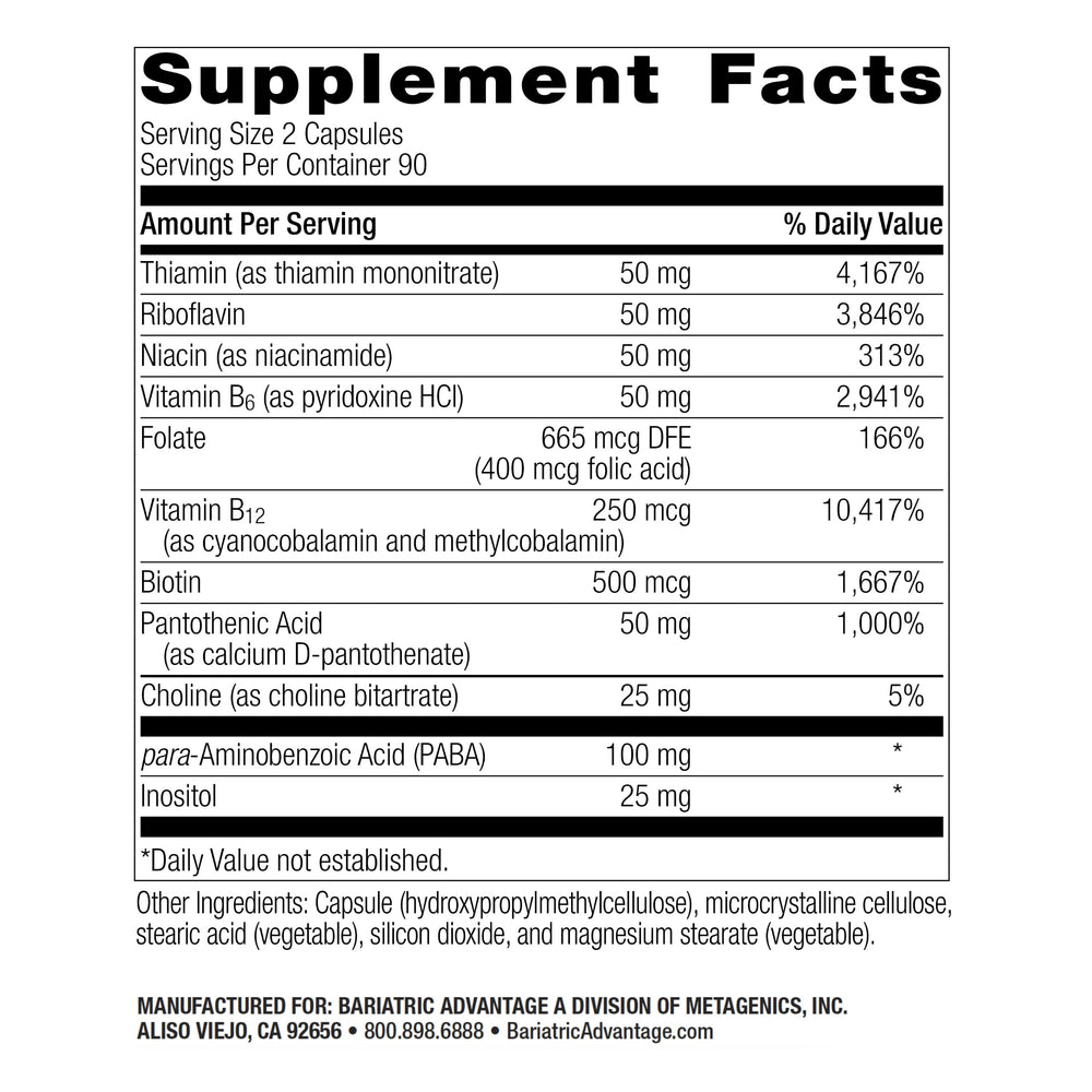 Close-up of B-50 Complex capsules