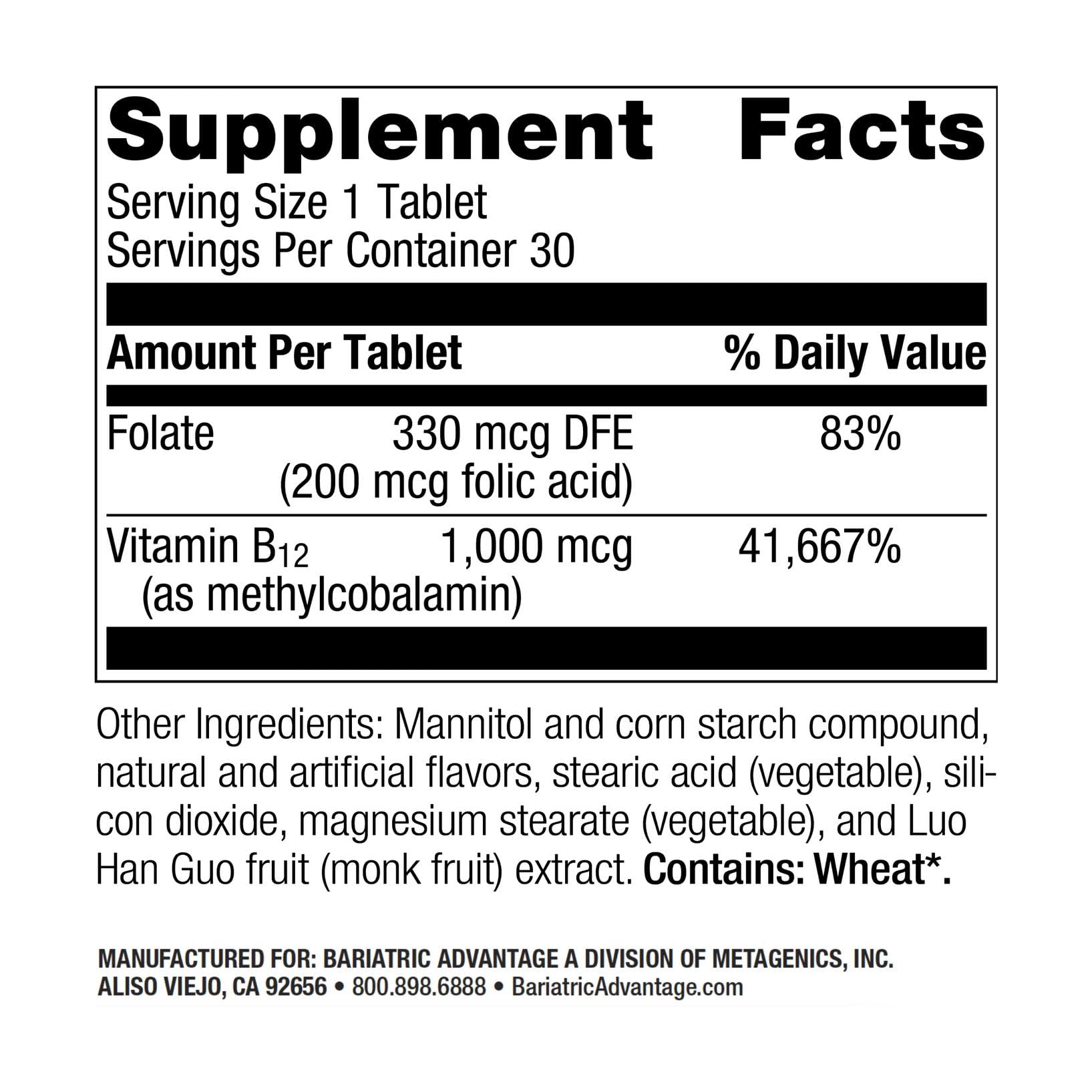 Peppermint-flavored B-12 Speedy Melts quick-dissolve tablets