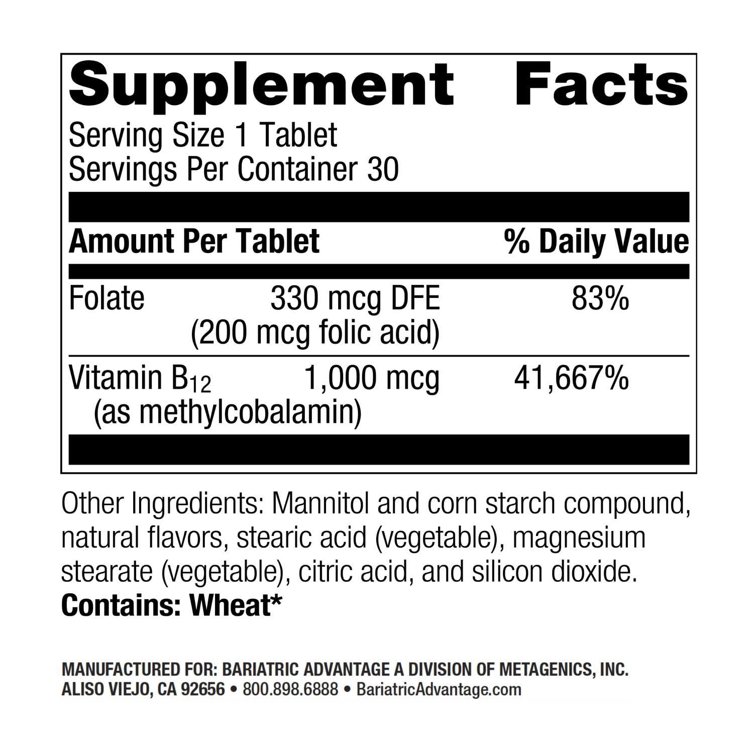Close-up of B-12 Speedy Melts tablets dissolving