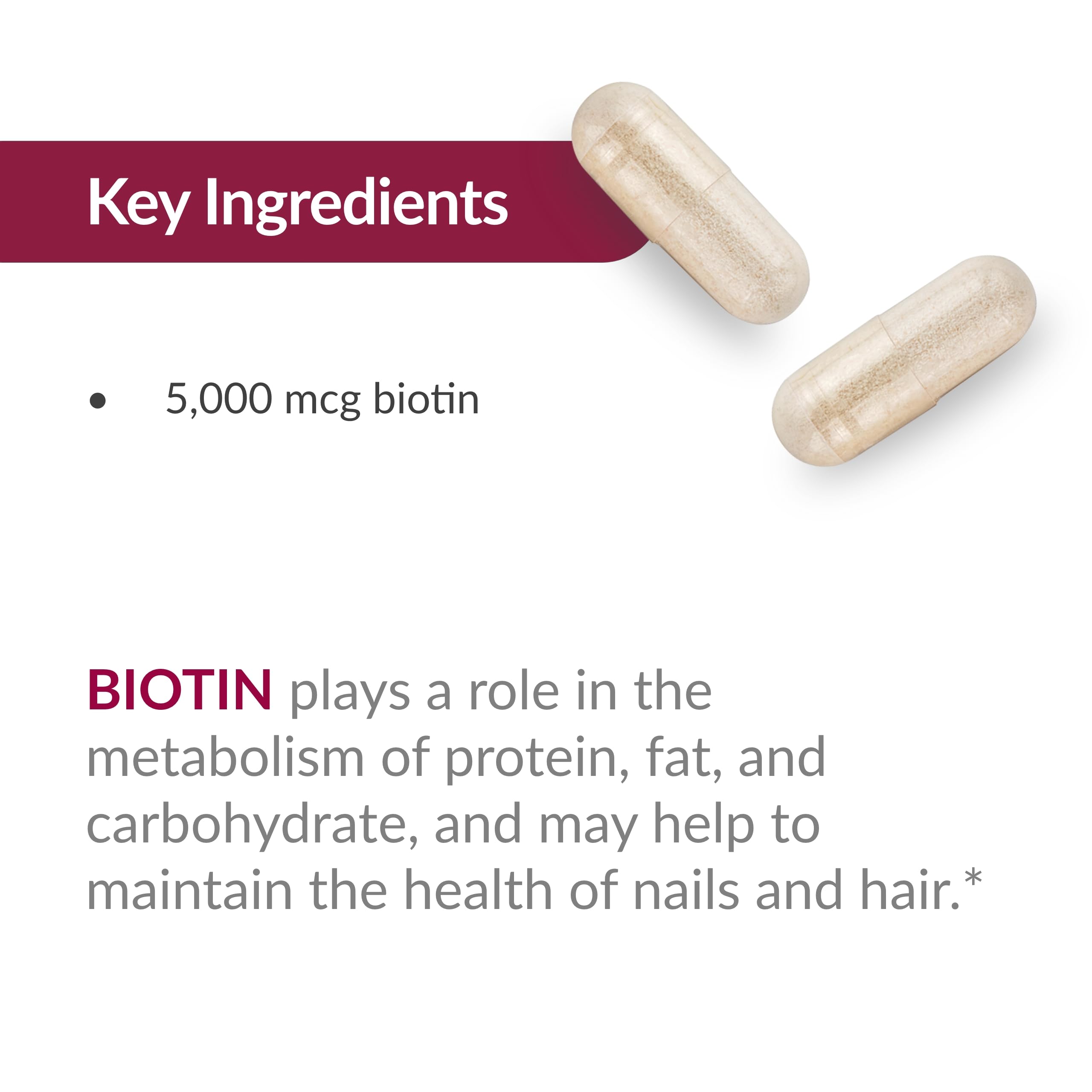 Ingredients for Bariatric Advantage Biotin 5,000 mcg