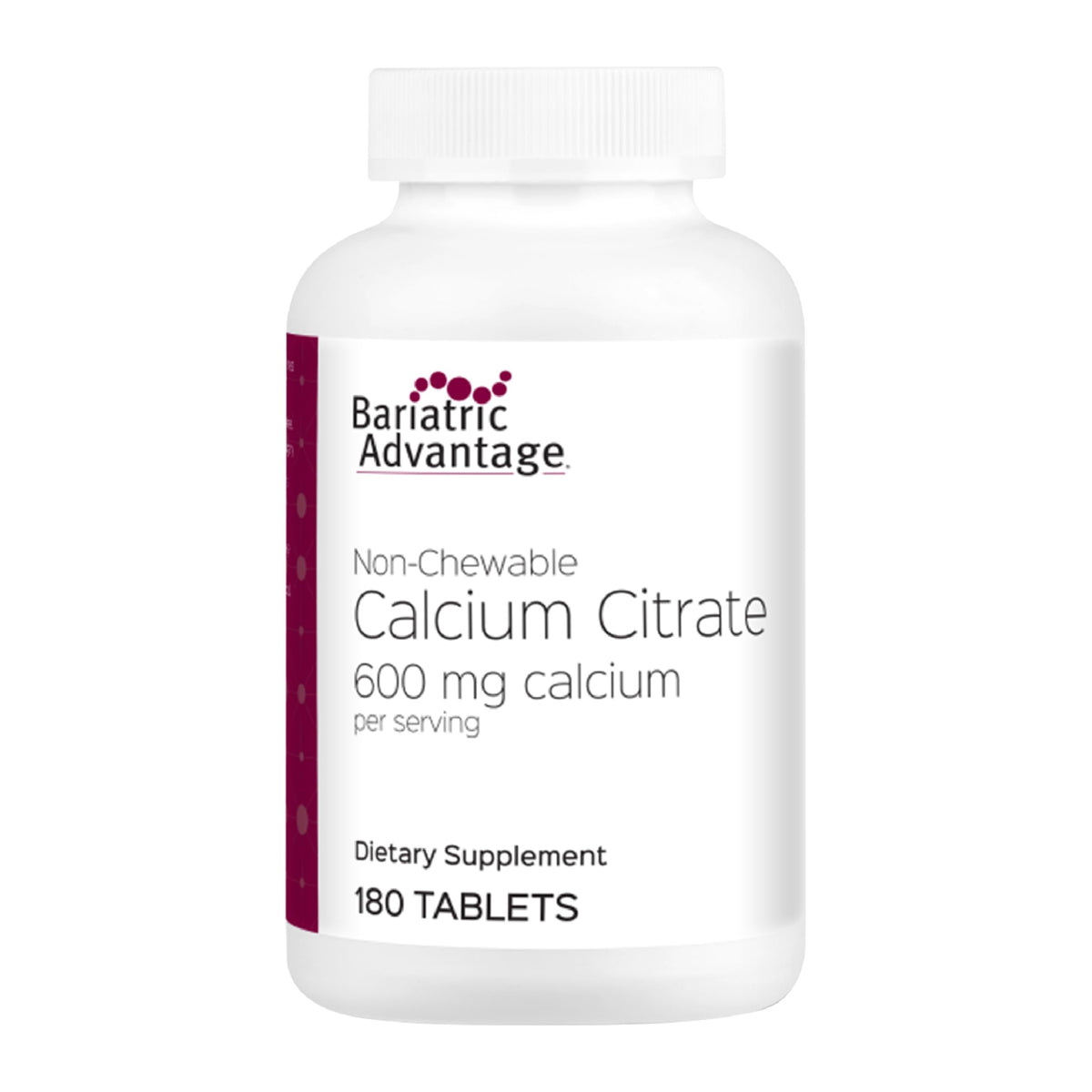 Bariatric Advantage calcium citrate bottle with label