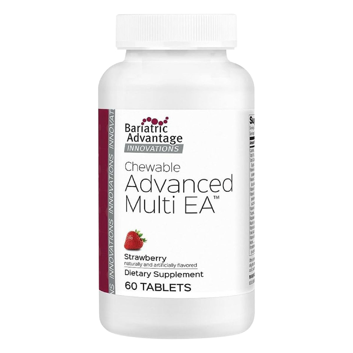 Bariatric Advantage Chewable Advanced Multi EA Strawberry flavor bottle - front view