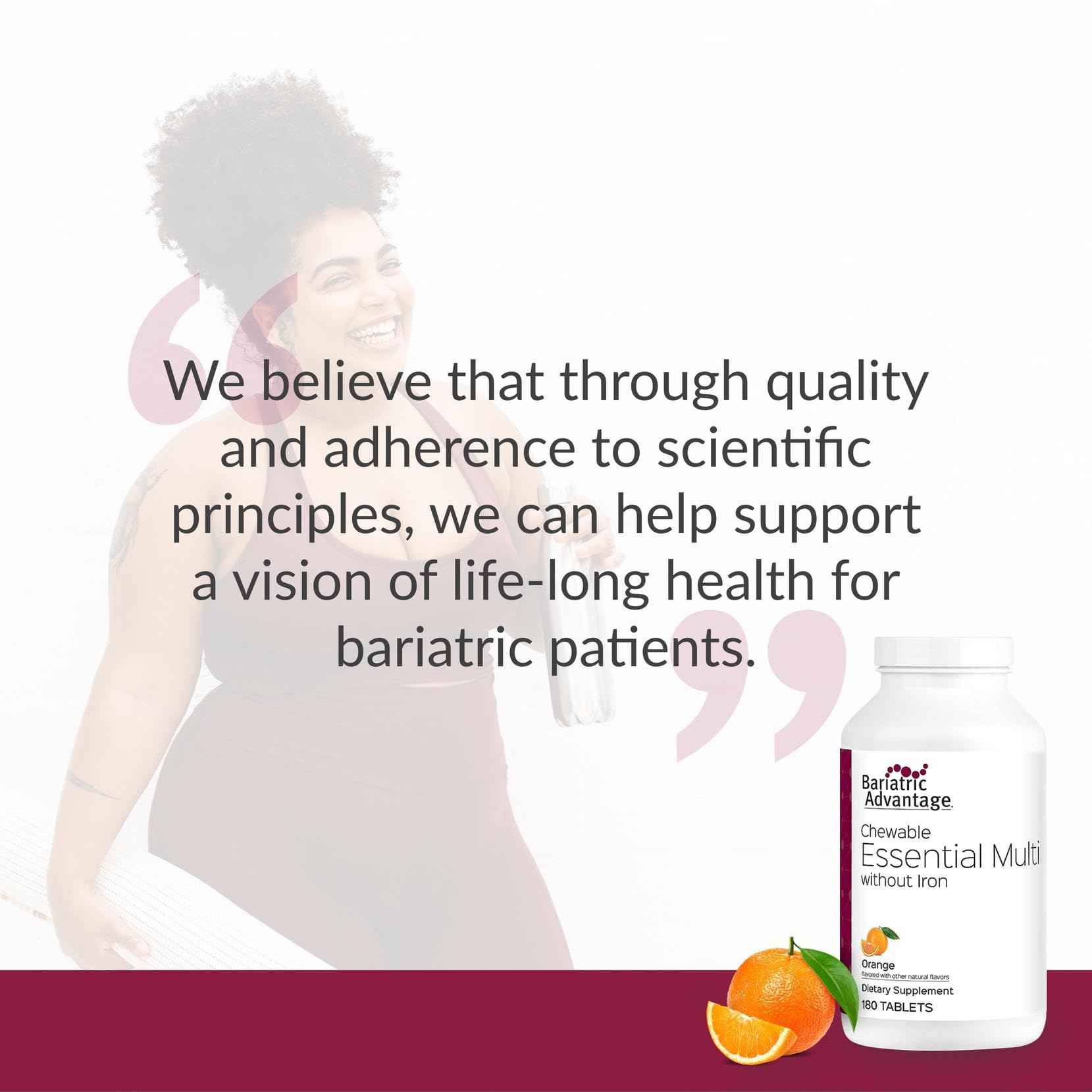 Serving suggestion with orange flavor chewable vitamin