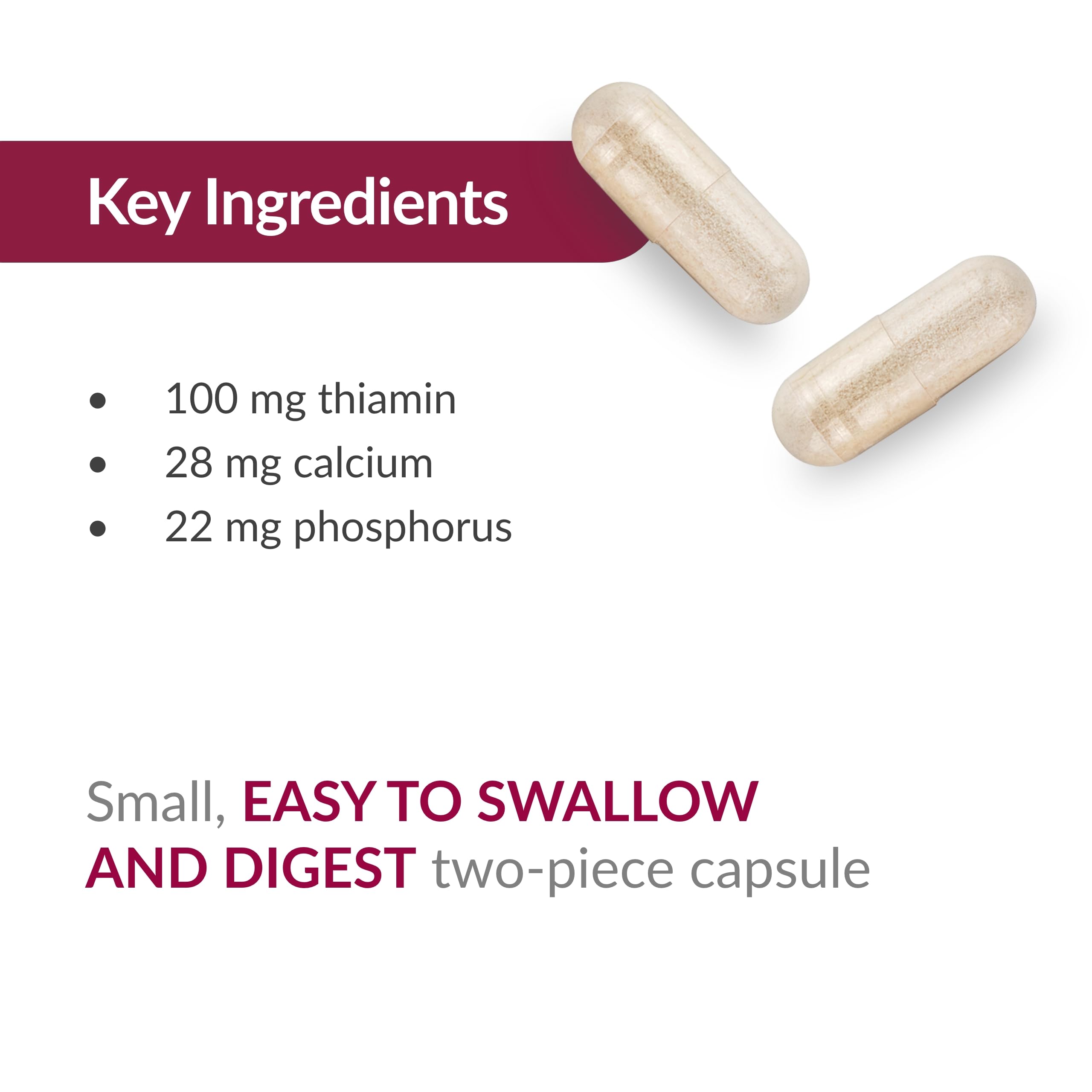 Easy-to-digest thiamin supplement for bariatric recovery