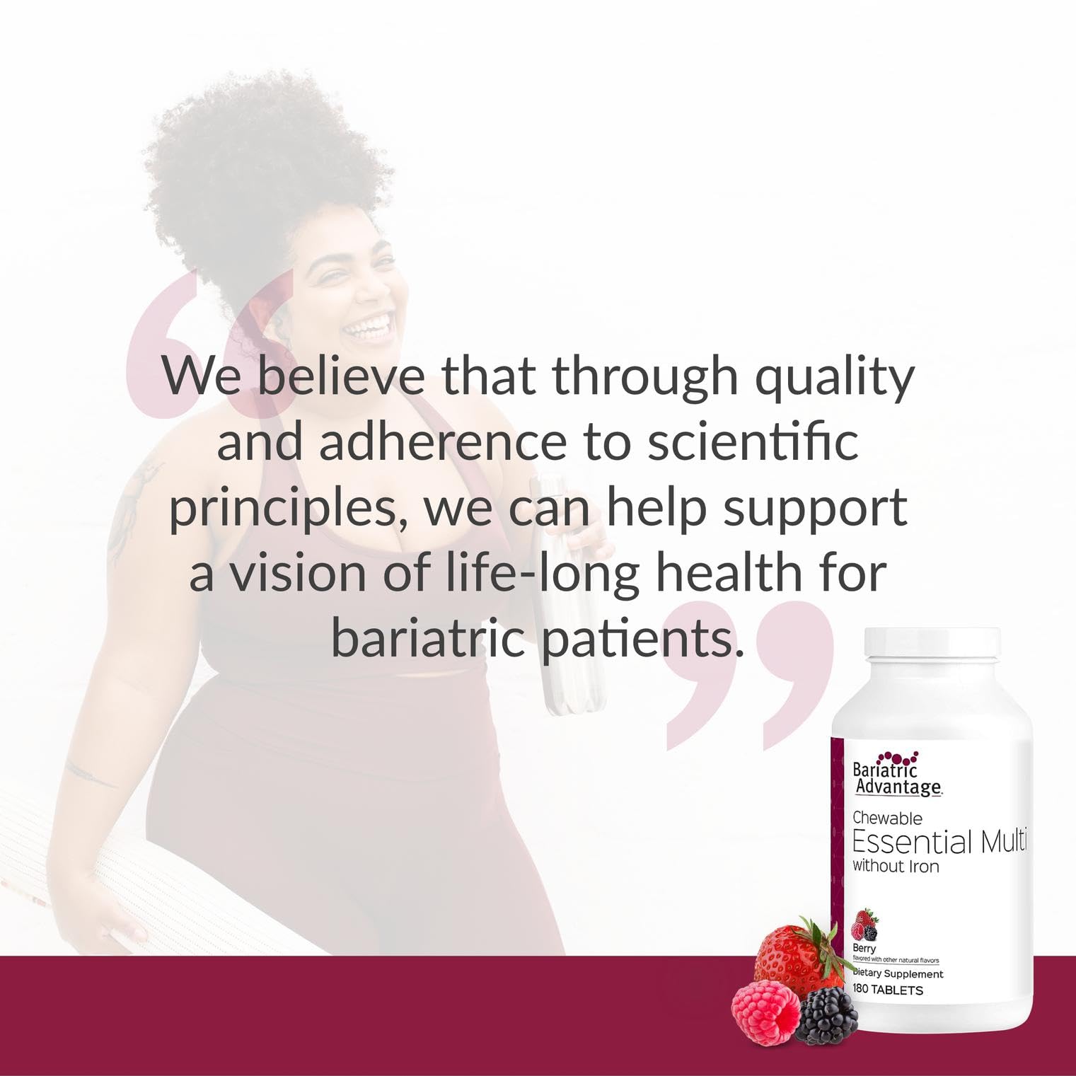 Dosage guide for Bariatric Advantage Essential Multivitamin Without Iron Berry