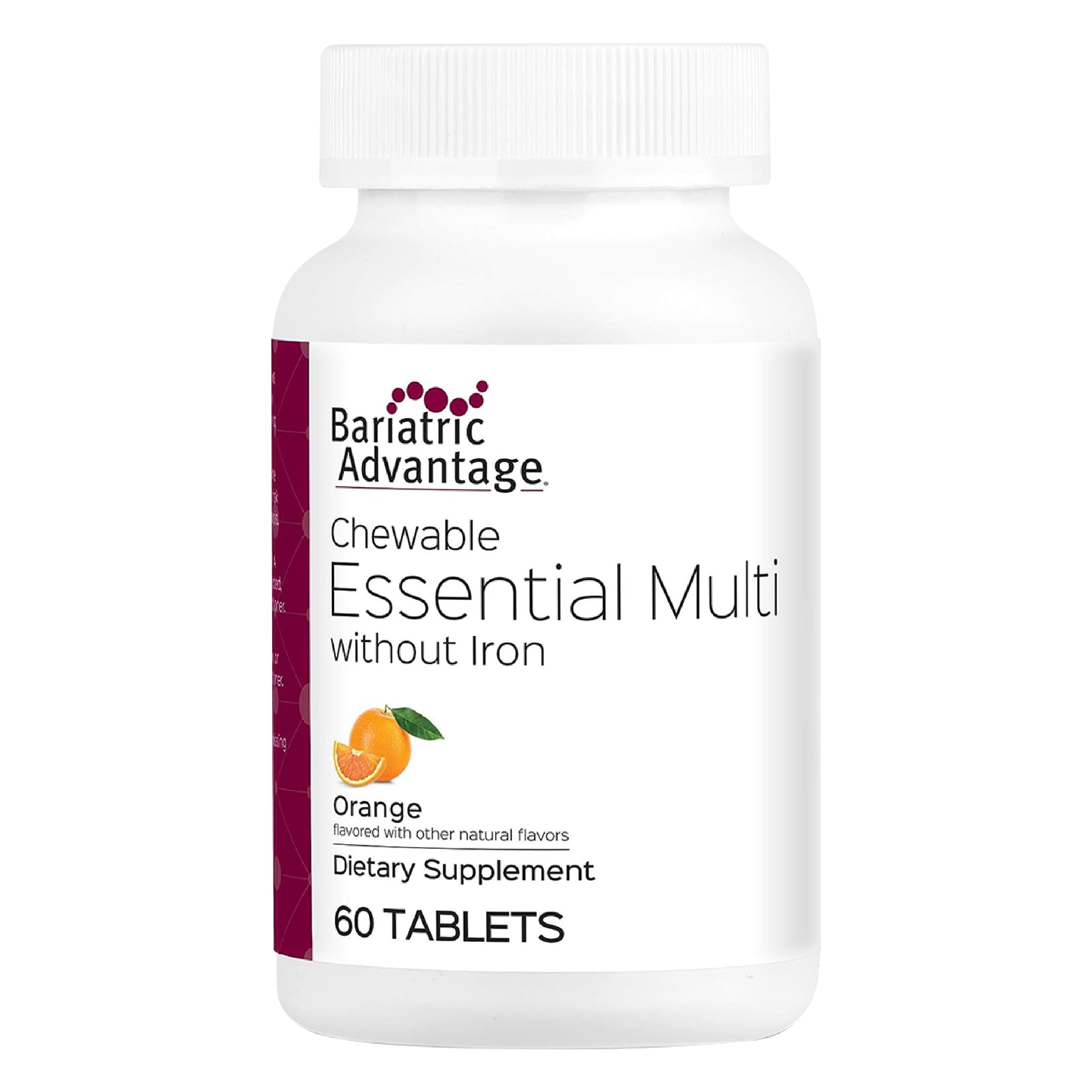 Bariatric Advantage Essential Multivitamin Without Iron Orange — 60 tablets, bottle front view