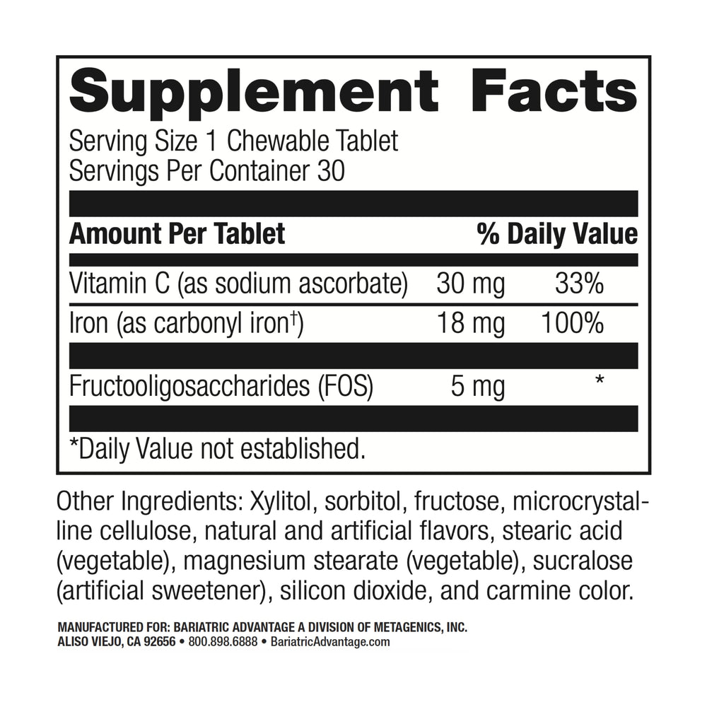 Close-up of strawberry flavor chewable tablets