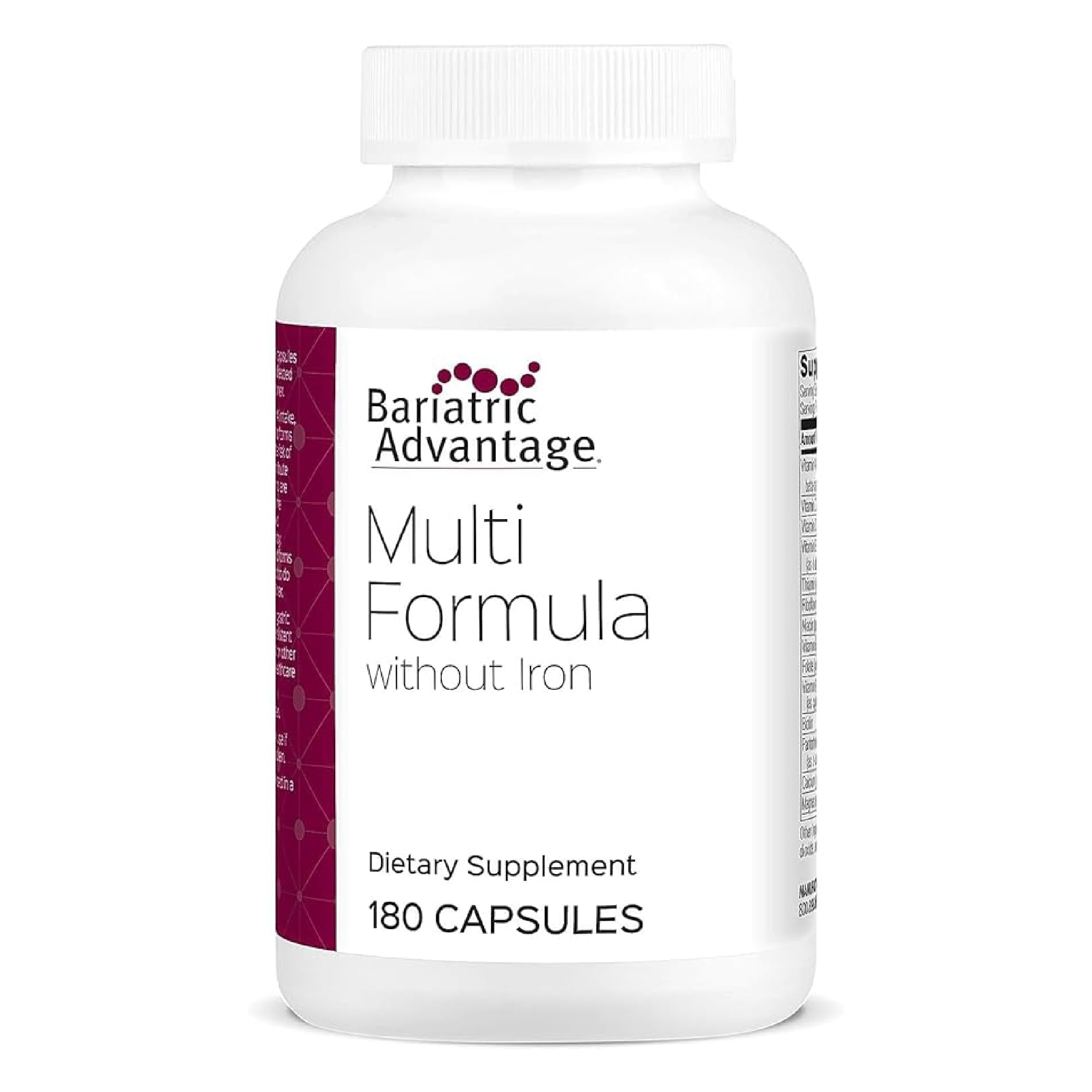 Bariatric Advantage Multi Formula Without Iron bottle with 180 capsules