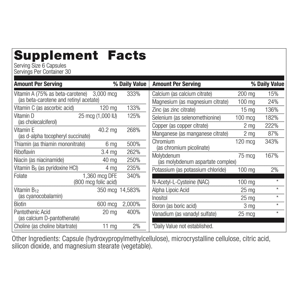Close-up of small, easy-swallow capsules from Bariatric Advantage multivitamin