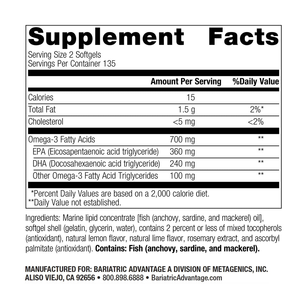 Close-up of Omega-3 300 softgel capsules