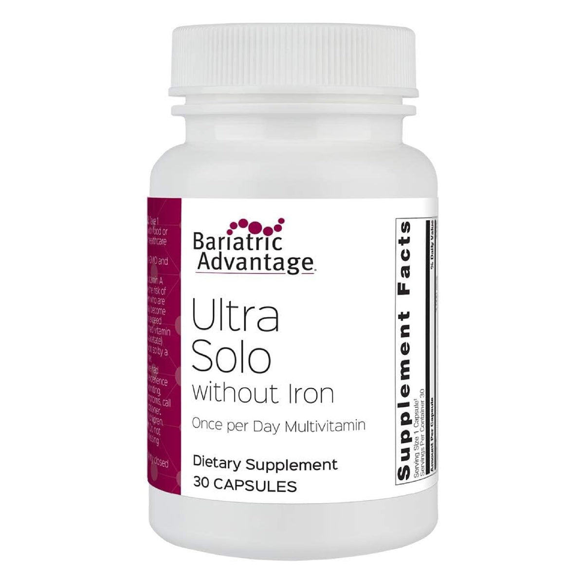 Bariatric Advantage Ultra Solo Without Iron bottle and capsules