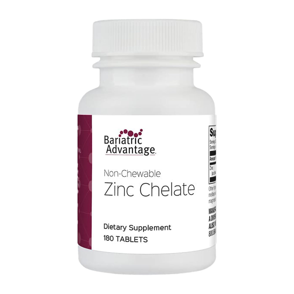 Bariatric Advantage Zinc Chelate 20 mg bottle label