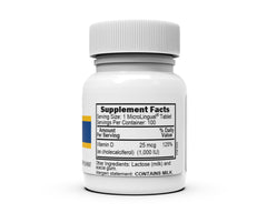 Bariatric-friendly Vitamin D3 sublingual tablets.