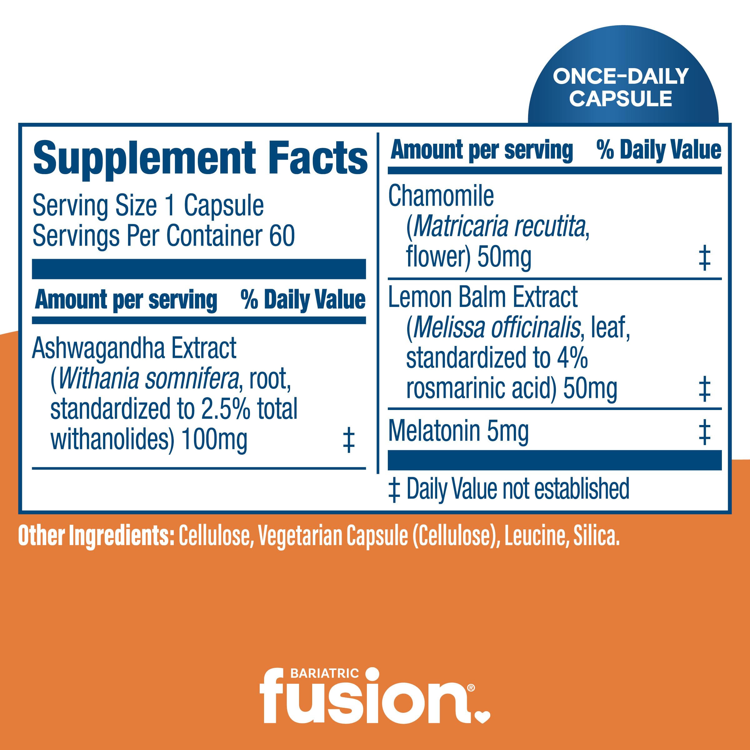 Ashwagandha ingredient in Bariatric Fusion Sleep Support