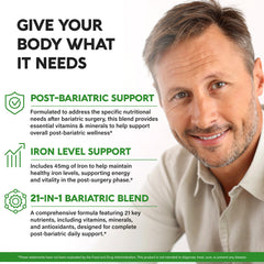 Front label of Bariatric Multivitamin with 45 mg iron